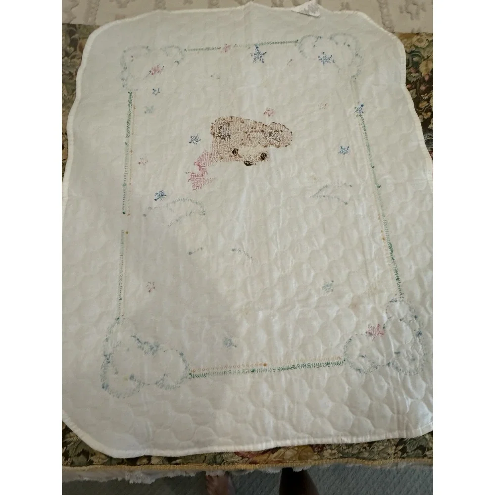 Dimensions Cuddly Bear Quilt 13065 Stamped Cross Stitch Kit Guardian Angel *Read